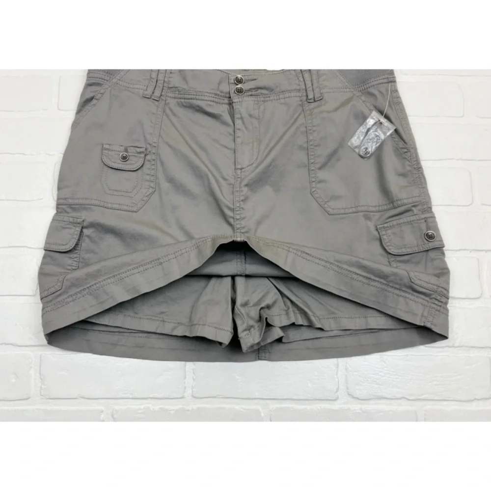 Sonoma Gray Cotton Cargo Skort With Pockets Size 14 - Picture 2 of 5